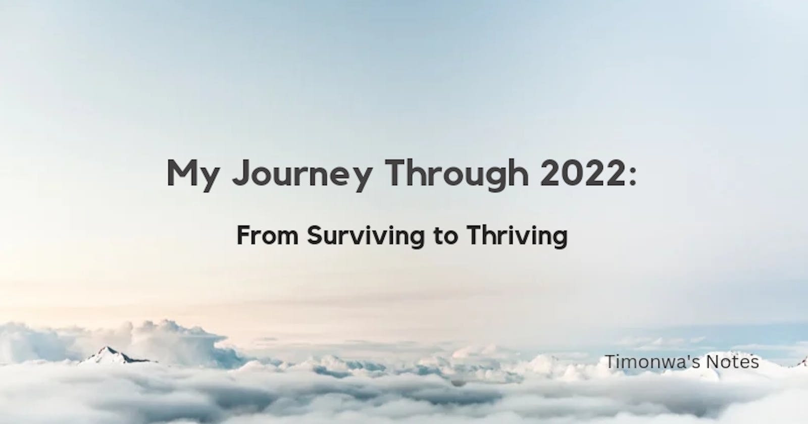 My Journey Through 2022; From Surviving to Thriving